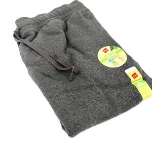 Hanes EcoSmart Jogger Sweatpants Men Large Gray NWT Fleece P0349